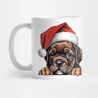 Christmas Peeking Puppy Mug